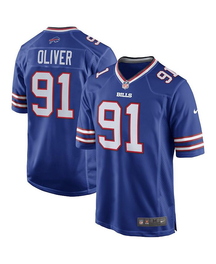 

Мужское джерси Ed Oliver Royal Buffalo Bills Team Game Player Nike, синий