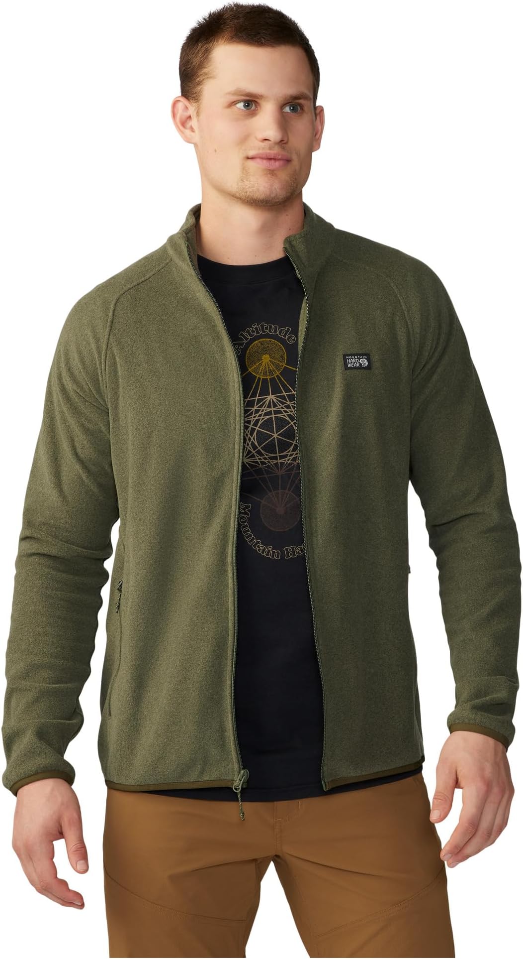 Куртка Microchill Full Zip Jacket Mountain Hardwear, цвет Surplus Green Heather