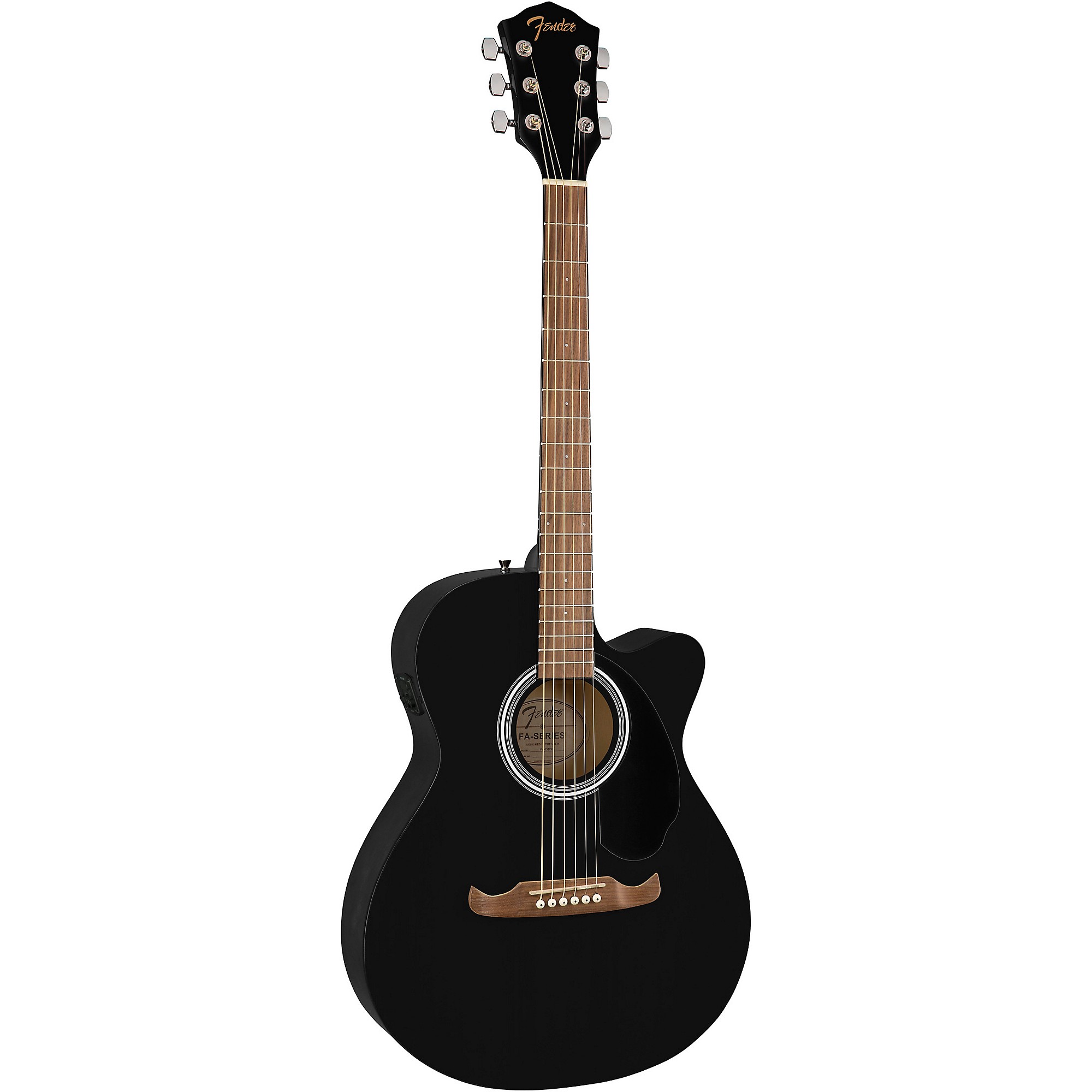 Концертная акусто-электрическая гитара Fender FA-135CE черная