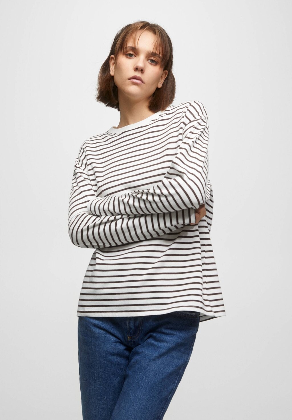 

Рубашка с длинным рукавом PULL&BEAR, коричневый