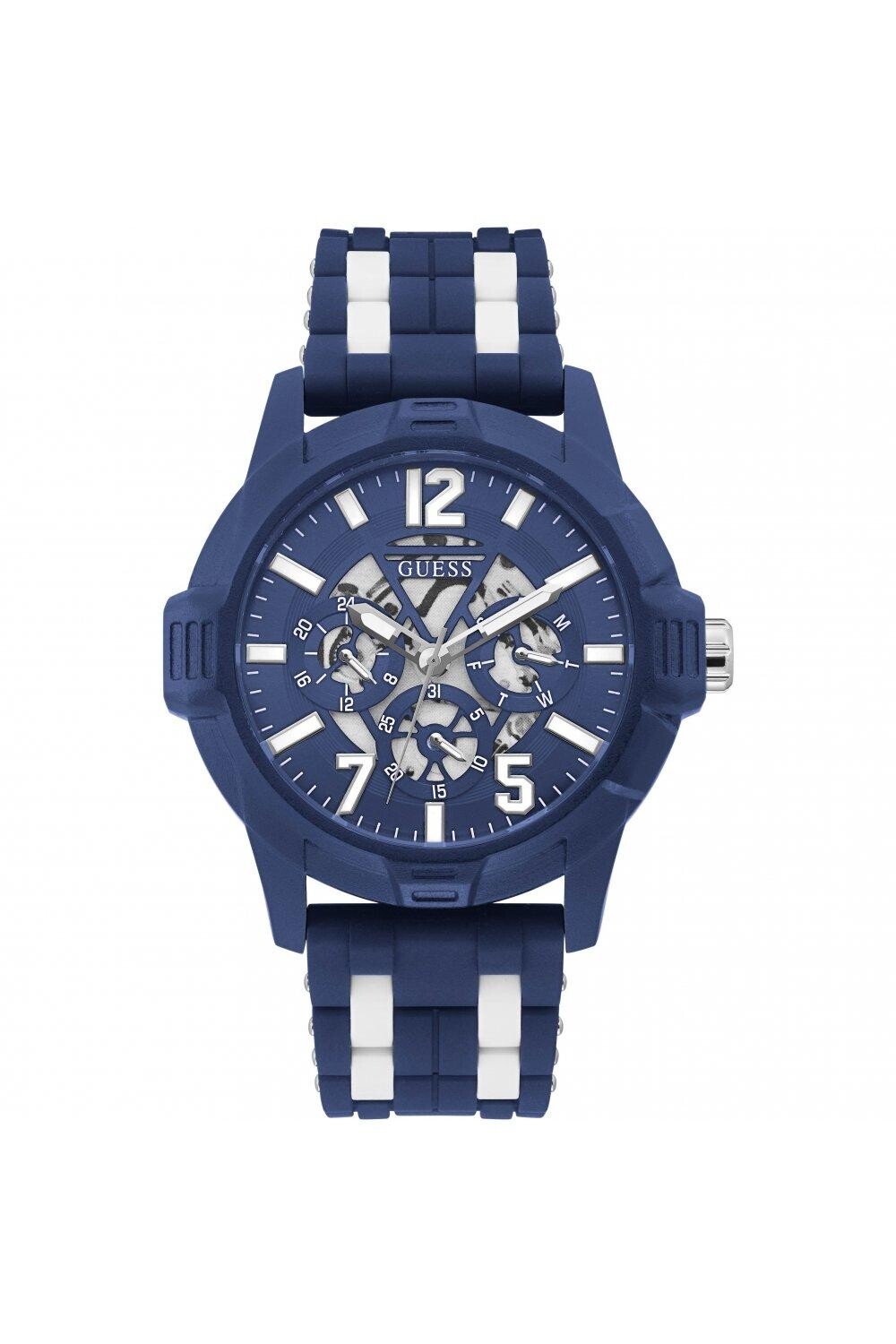 

Модные аналоговые кварцевые часы Striker из нержавеющей стали - Gw0428G3 Guess, синий