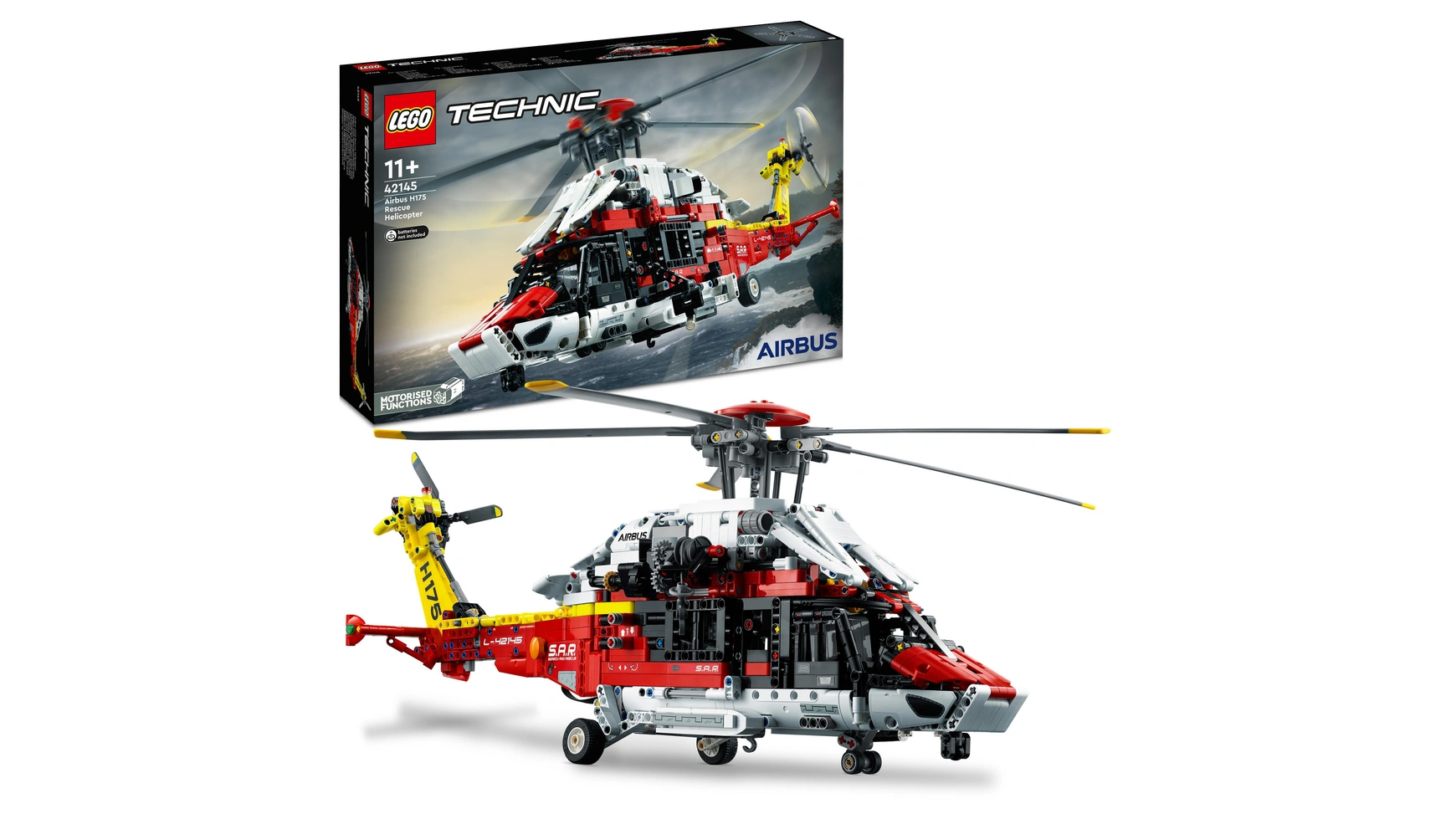 конструктор lego technic 42145 спасательный вертолет airbus h175 2001 дет Lego Technic Набор моделей спасательного вертолета Airbus H175