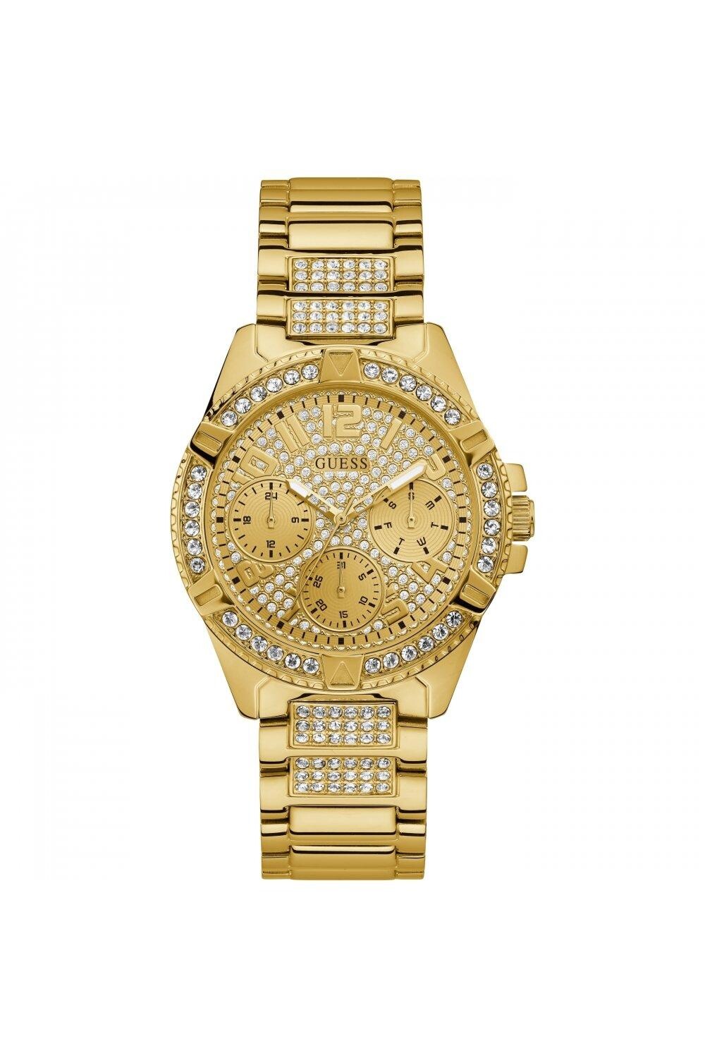 

Модные аналоговые кварцевые часы Lady Frontier из нержавеющей стали — W1156L2 Guess, золото