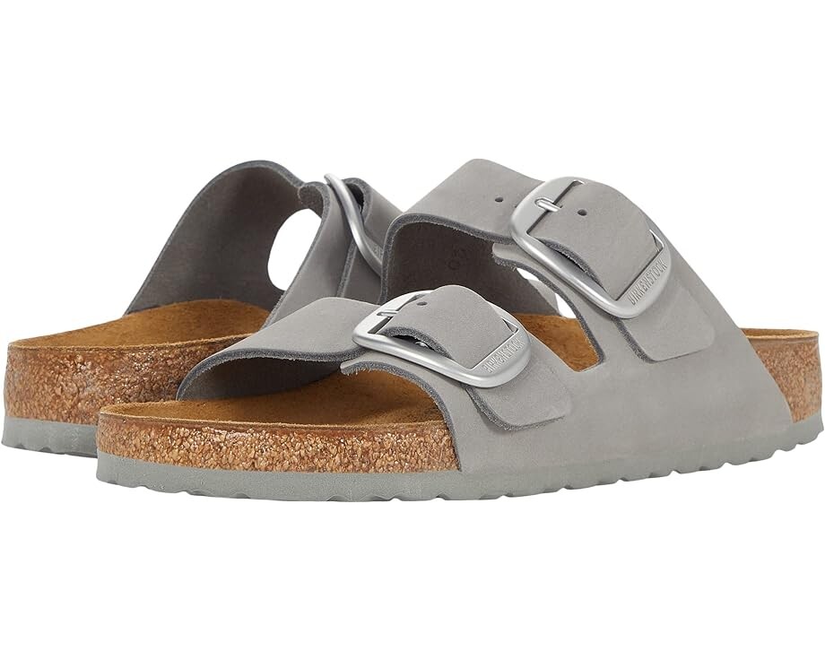 

Сандалии Birkenstock Arizona Big Buckle - Nubuck Leather, серый