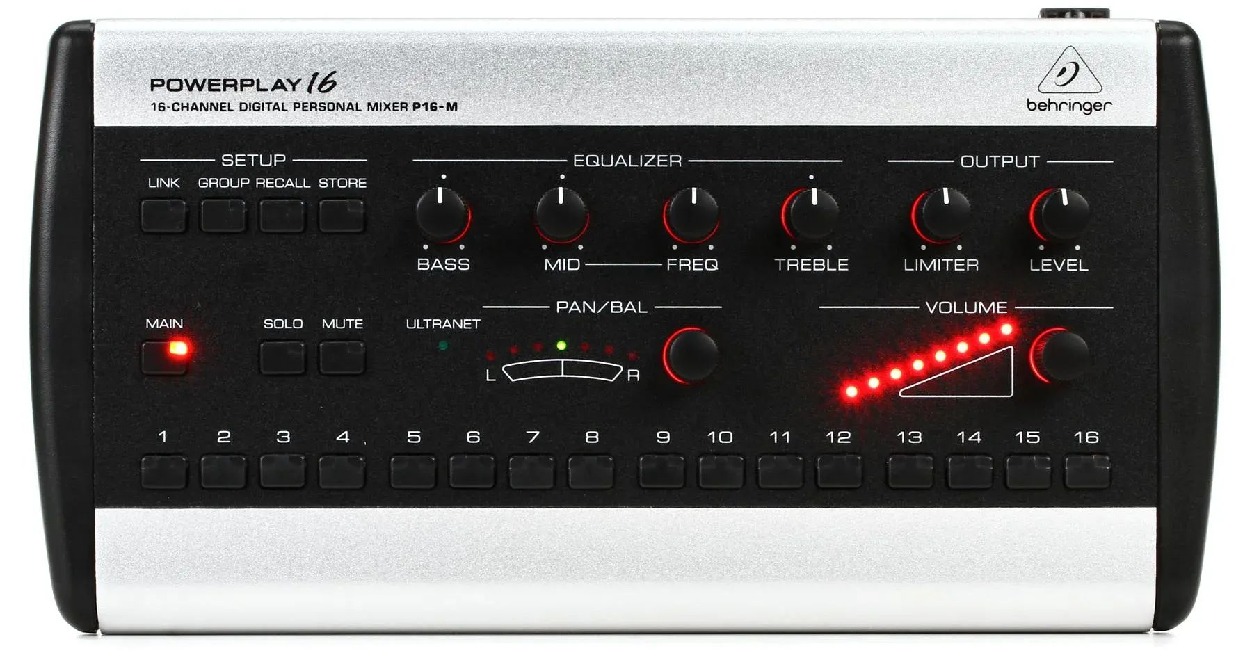 

Behringer Powerplay P16-M 16-канальный цифровой персональный микшер