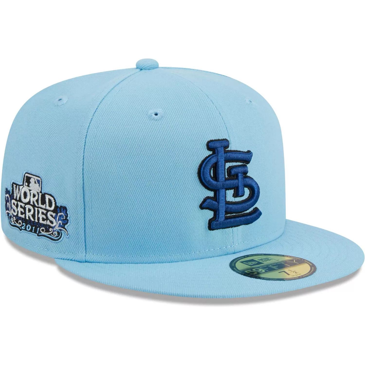 

Мужская приталенная шляпа New Era голубая St. Louis Cardinals 59FIFTY