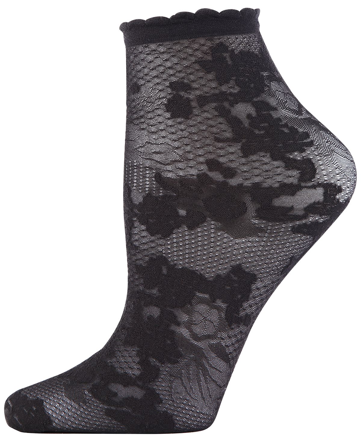 Прозрачные короткие носки с кружевом Scarlet, только онлайн Natori, черный