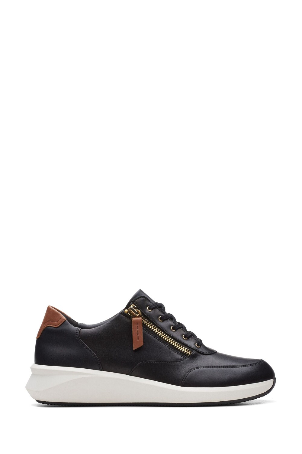 

Кожаные туфли Un Rio на молнии Clarks, черный