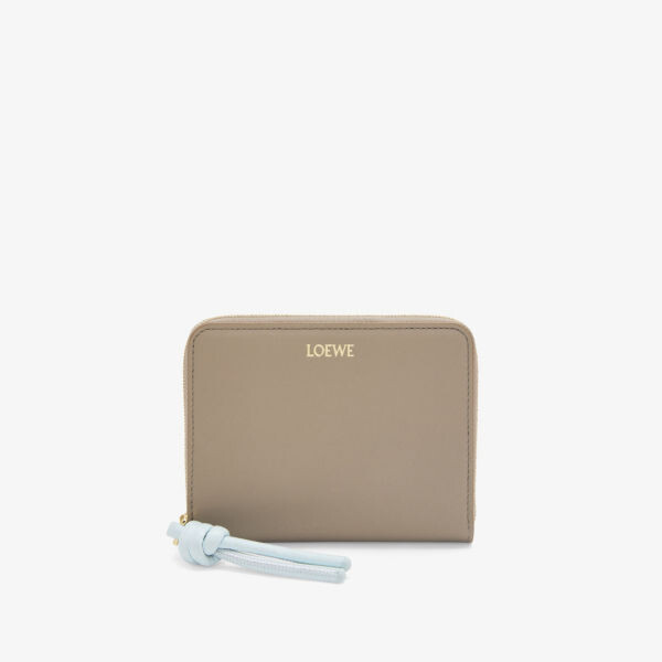 

Тонкий кожаный кошелек с узлом Loewe, синий