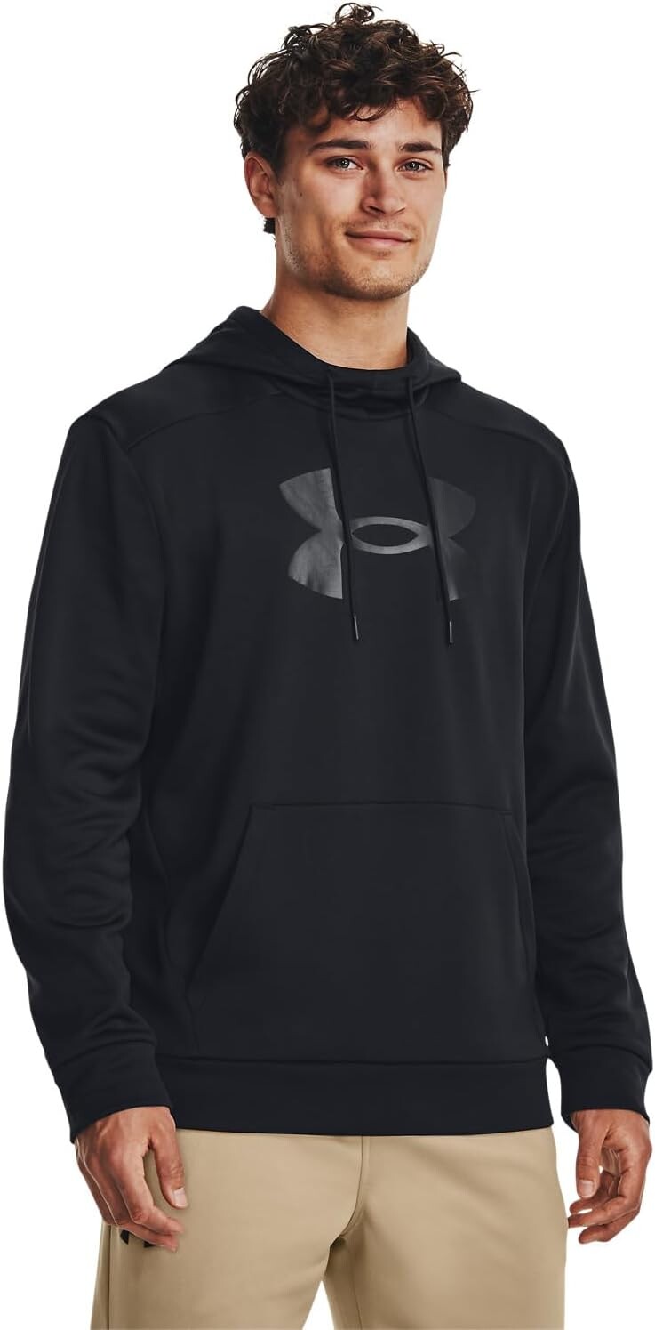 

Флисовая толстовка с большим логотипом Armor Under Armour, цвет Black/Black