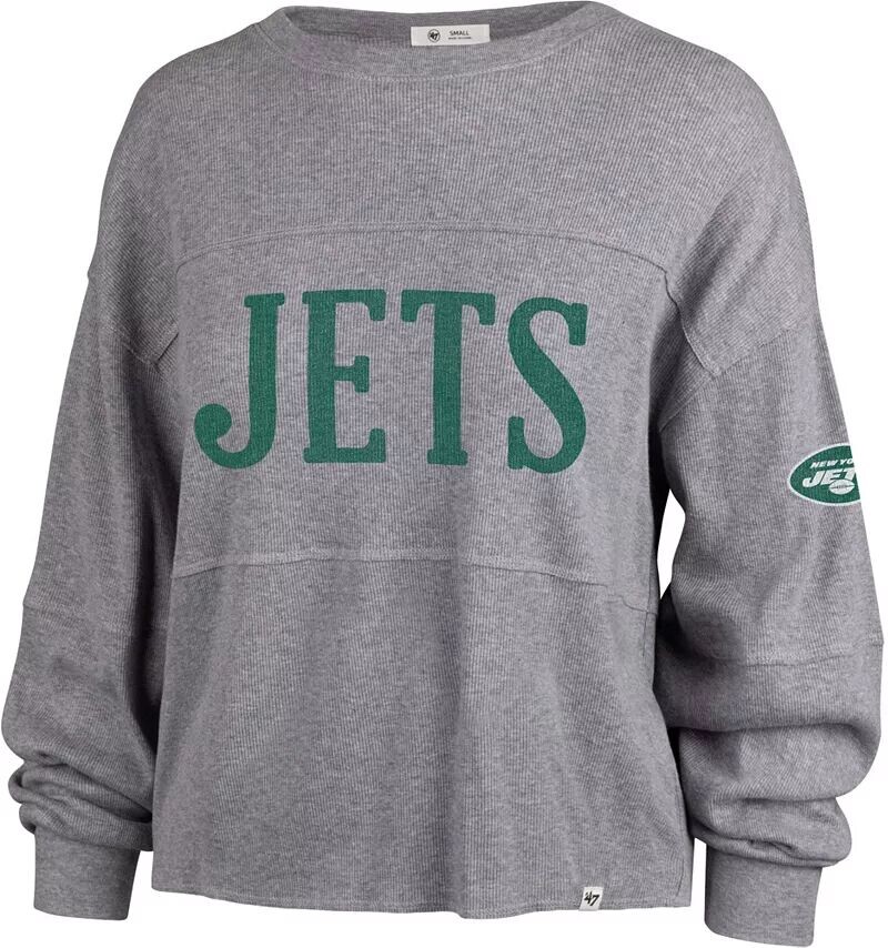 

Женская серая футболка с длинным рукавом '47 New York Jets Jada Jada