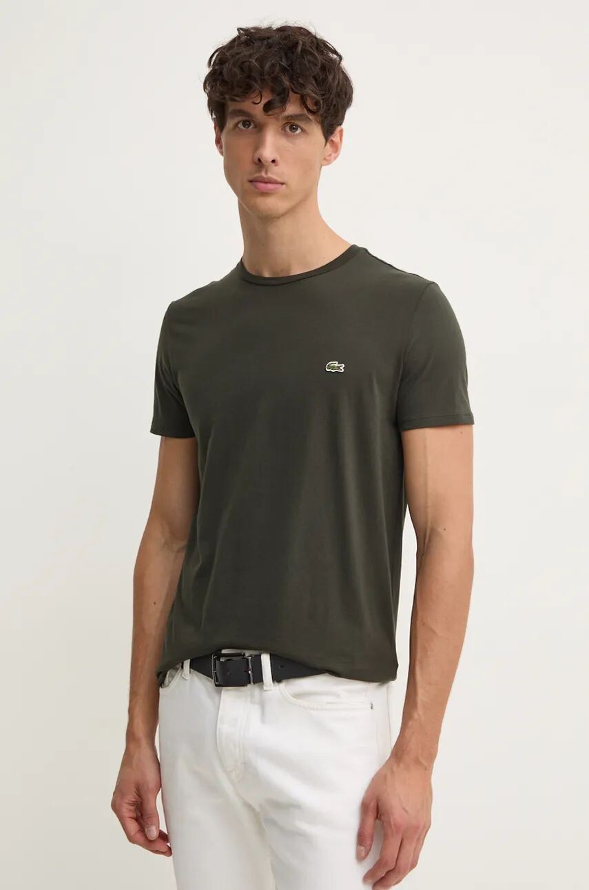 

Хлопковая футболка Lacoste, зеленый
