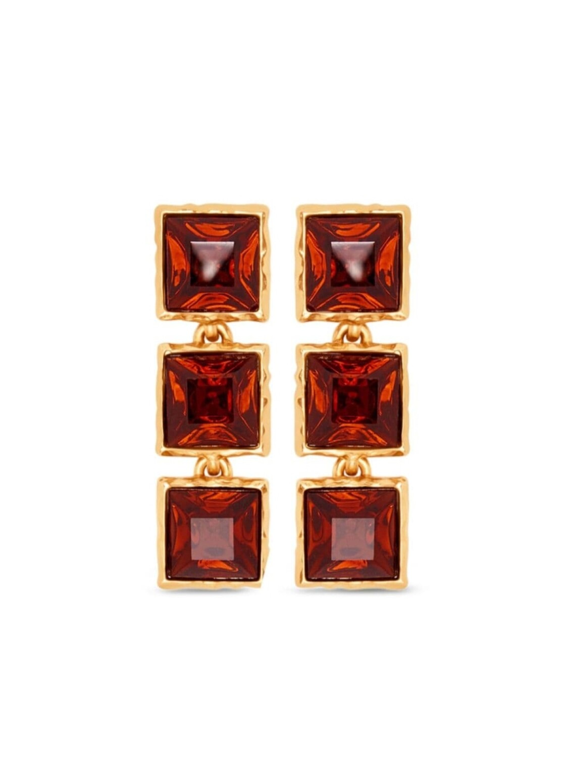 

Серьги-подвески Large Stone Oscar de la Renta, красный