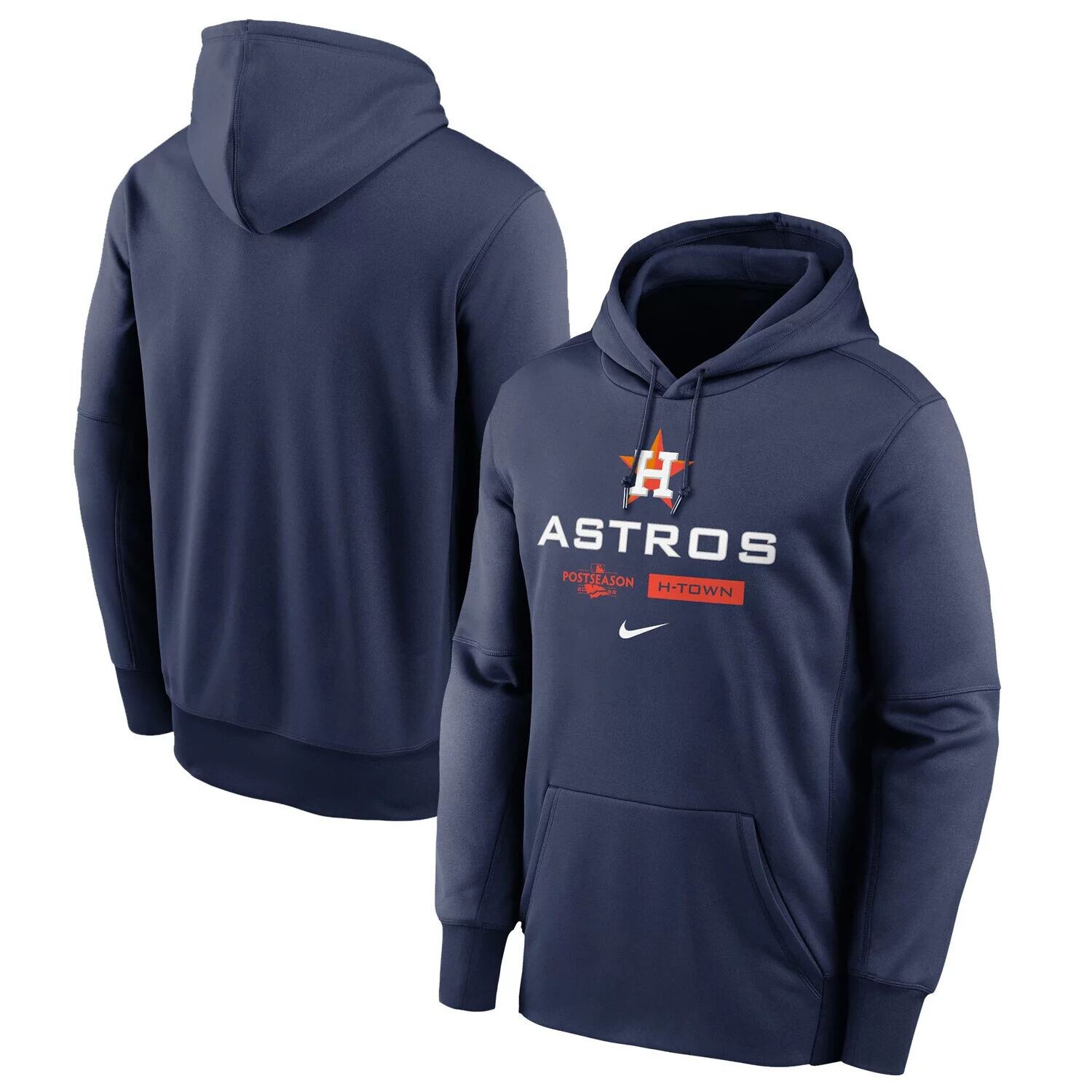 

Мужской пуловер с капюшоном Nike Navy Houston Astros 2022 Post Season Authentic Collection Dugout
