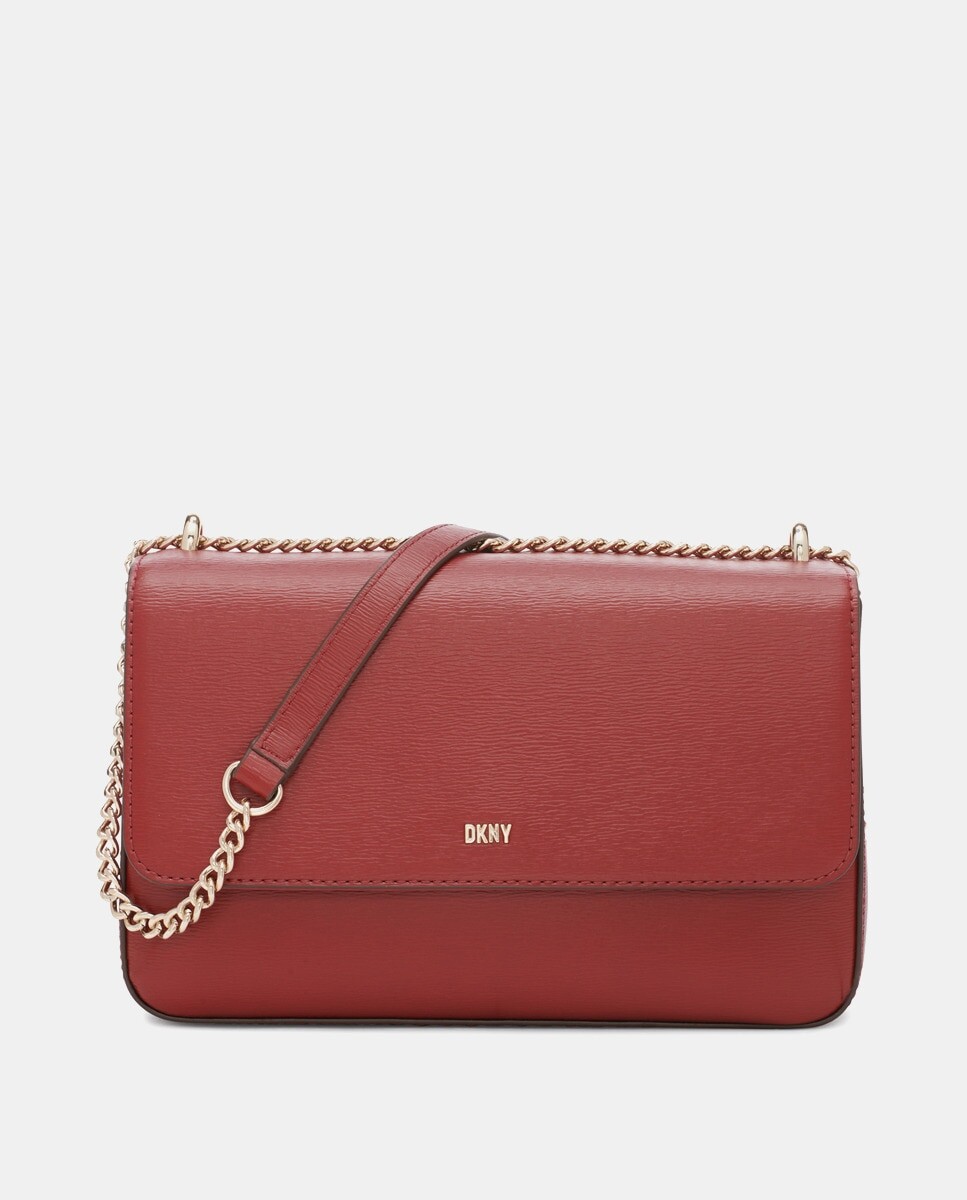

Средняя красная сумка через плечо с клапаном DKNY, красный