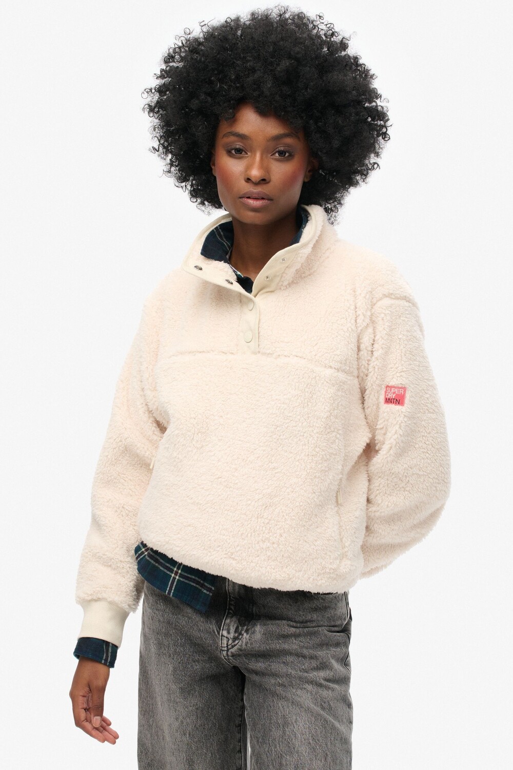 

Супермягкий джемпер из 100% хлопка с начесом Superdry, белый