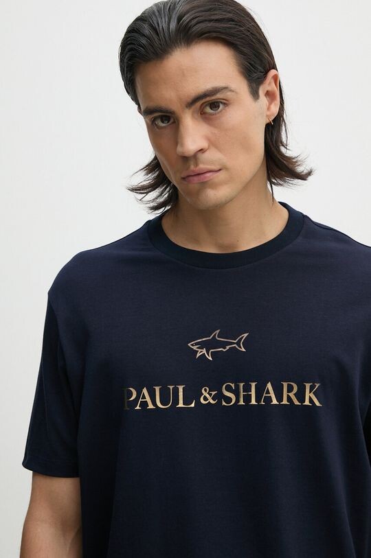 

Хлопковая футболка Paul&Shark, темно-синий