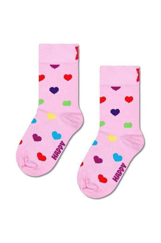 

Детские носки с сердечками Happy Socks, розовый