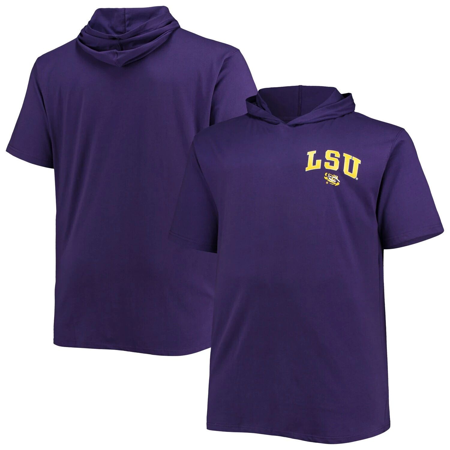 

Мужская фиолетовая футболка с капюшоном LSU Tigers Big & Tall Team, Фиолетовый