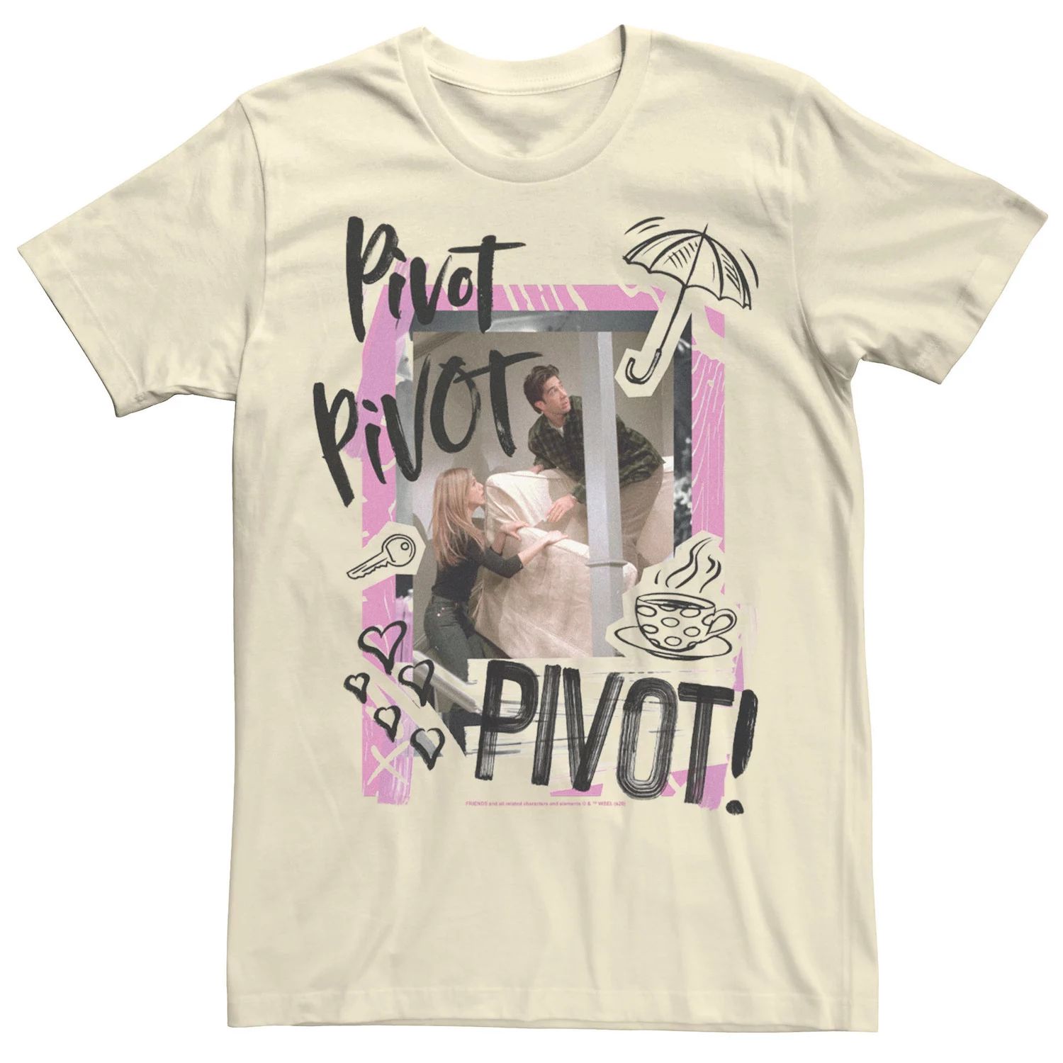 Мужская футболка Friends Ross & Rachel Pivot Pivot Pivot Licensed Character