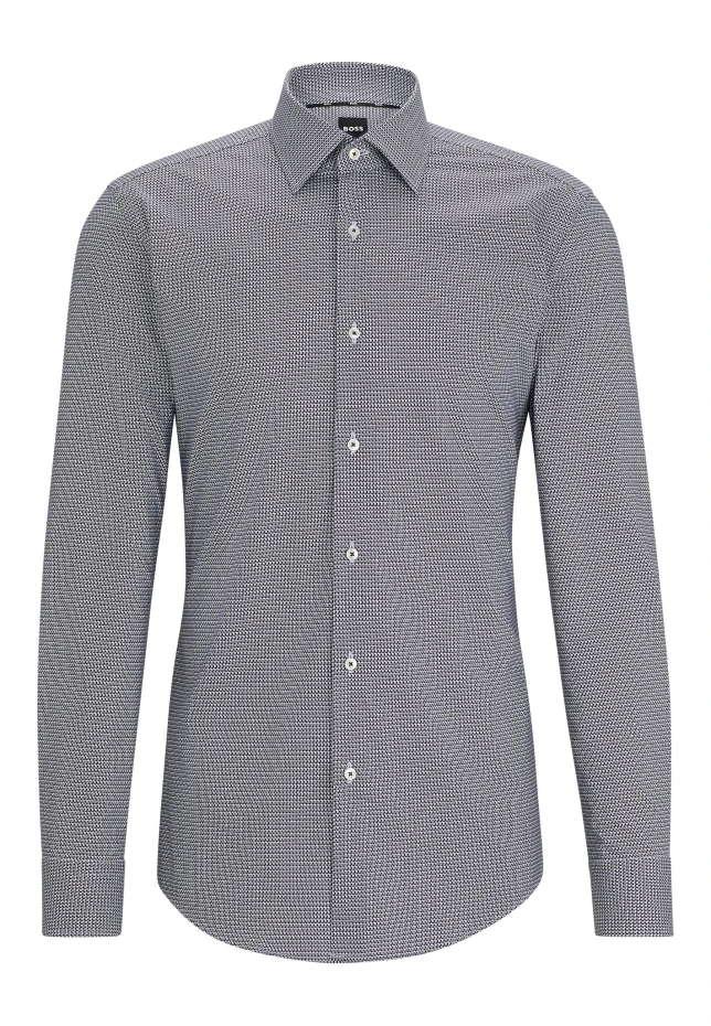 

Деловая рубашка h-hank-kent-c1-214 slim fit Boss, синий