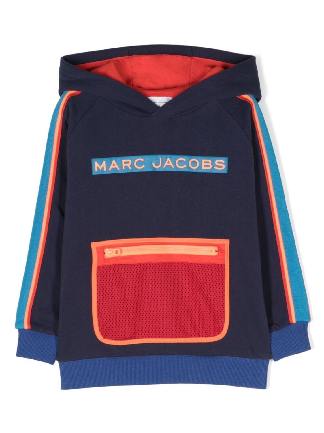 

Marc Jacobs Kids худи в стиле колор-блок с логотипом, синий
