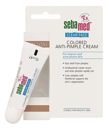 

Цветной крем против прыщей 10 мл Sebamed Clear Face
