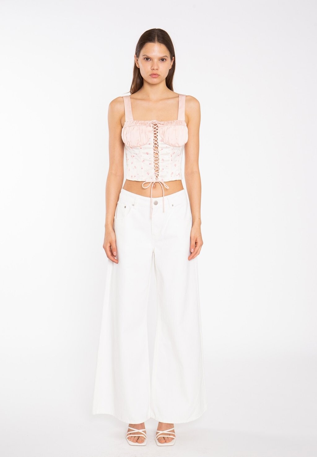 

Блуза Lace-Up Corset Glamorous, розовый