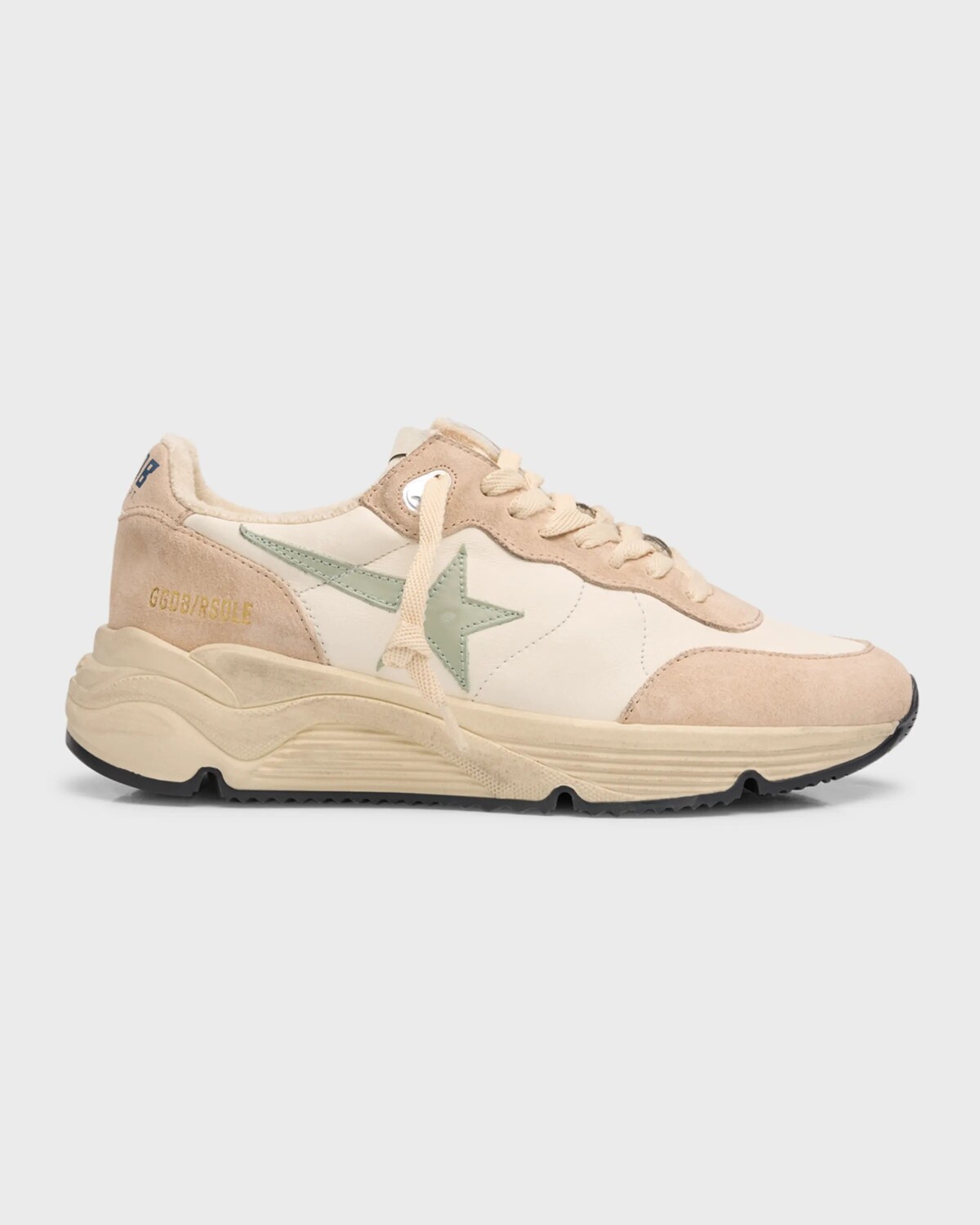 

Беговые кроссовки Star из смешанной кожи Golden Goose, цвет White Nude Aquamarine