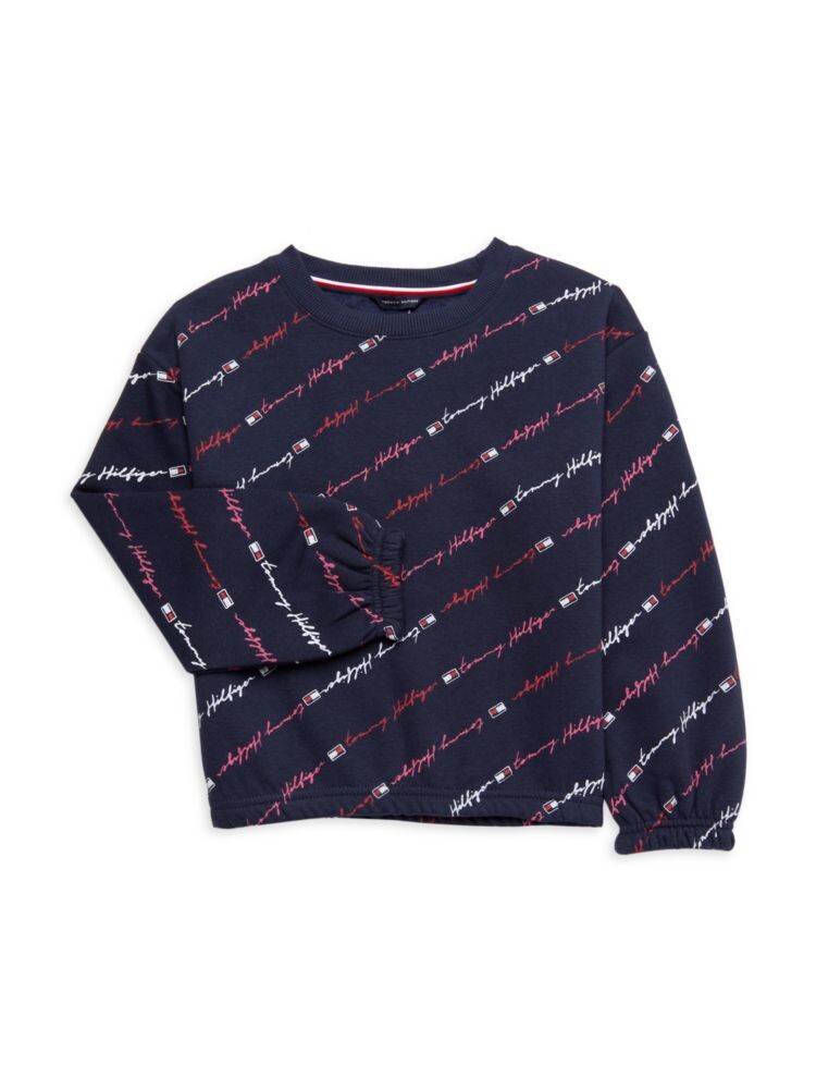 

Толстовка с монограммой для девочек Tommy Hilfiger, темно-синий