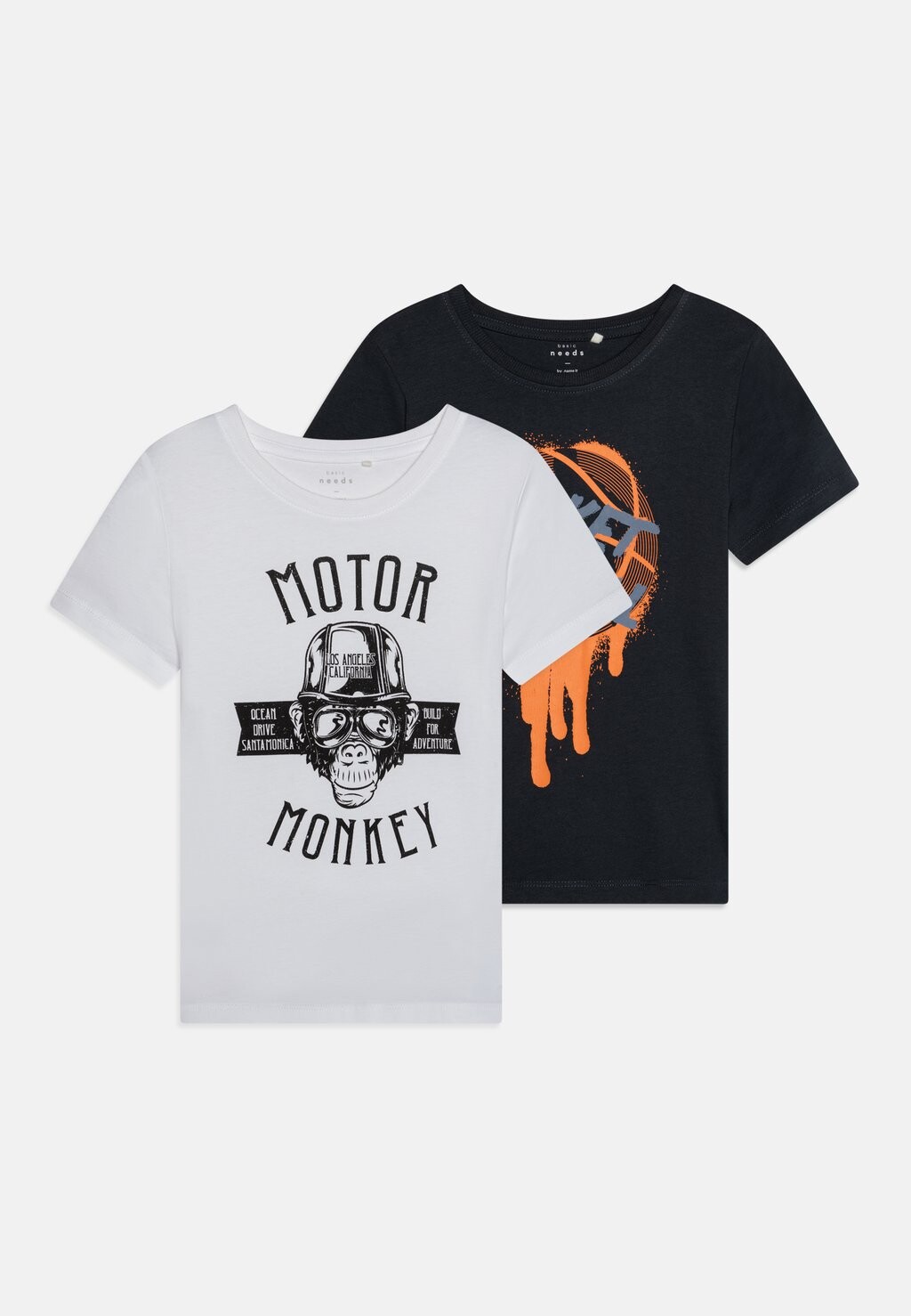 

Футболка с принтом NKMVICTOR 2 PACK Name it, цвет india ink/bright white