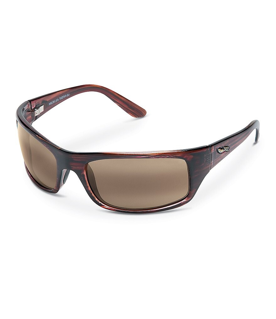 

Солнцезащитные очки унисекс Maui Jim Peahi PolarizedPlus2 черепахового цвета с запахом, 65 мм, коричневый