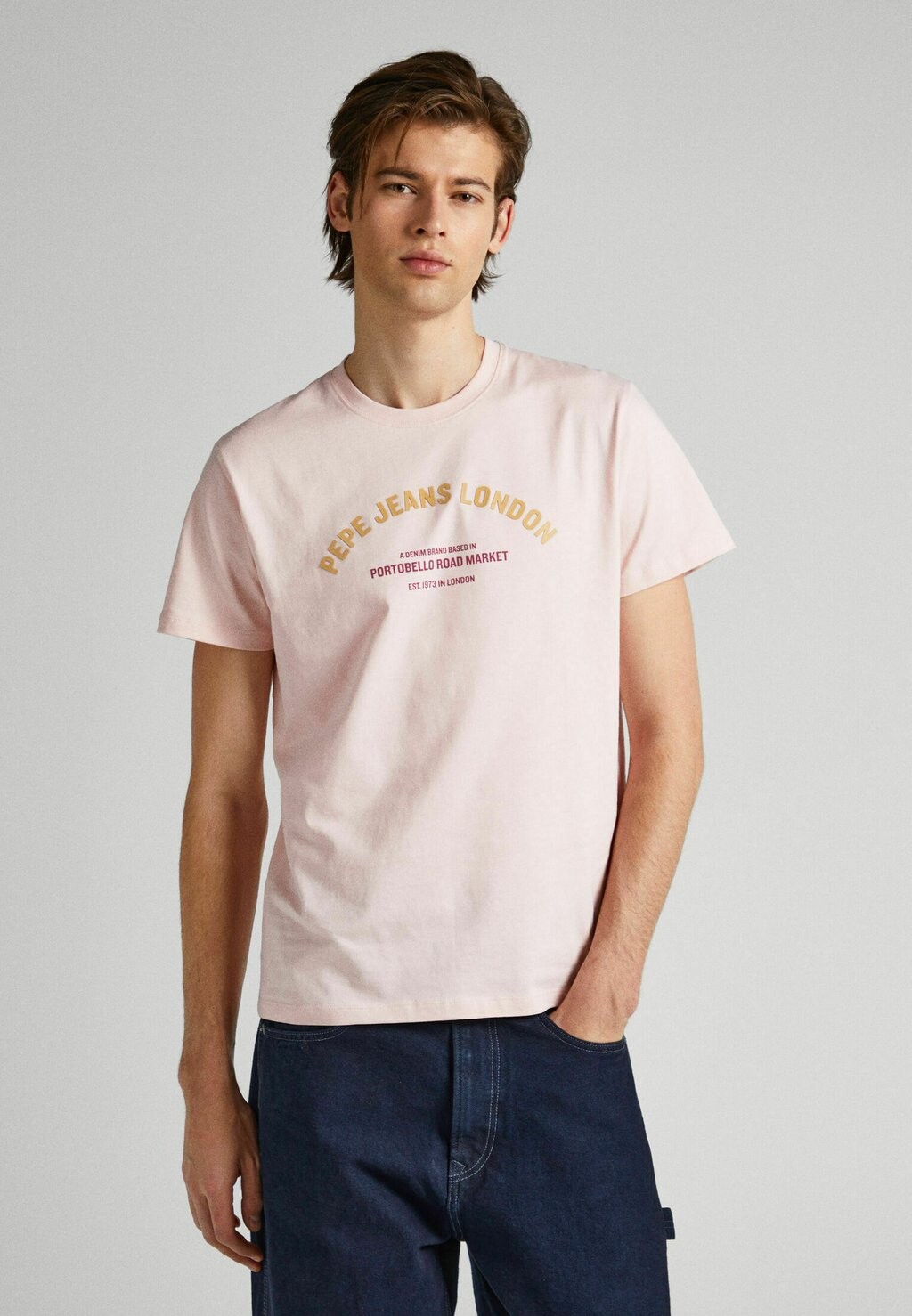 

Футболка с принтом Pepe Jeans, розовый