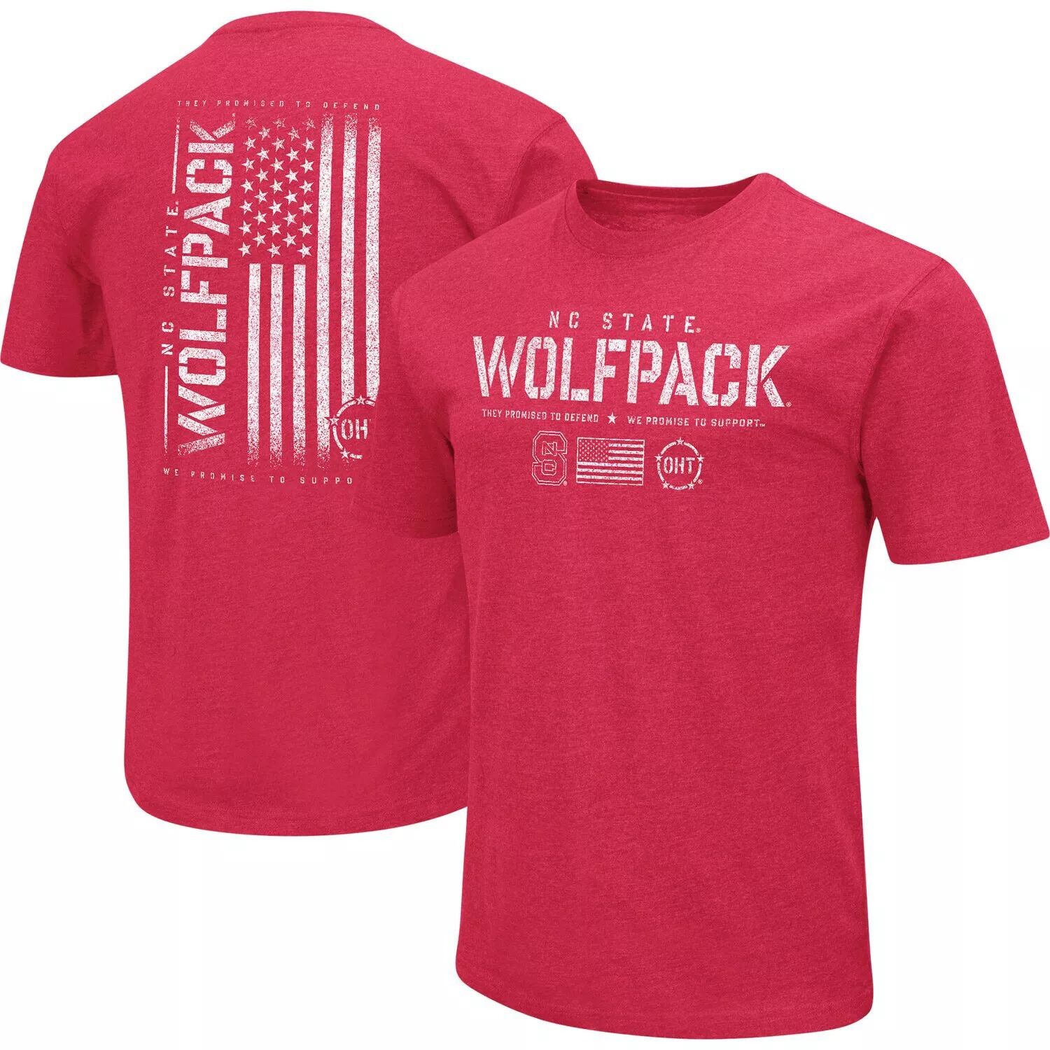 

Мужская красная футболка Colosseum Red NC State Wolfpack OHT Military Appreciation Flag 2.0