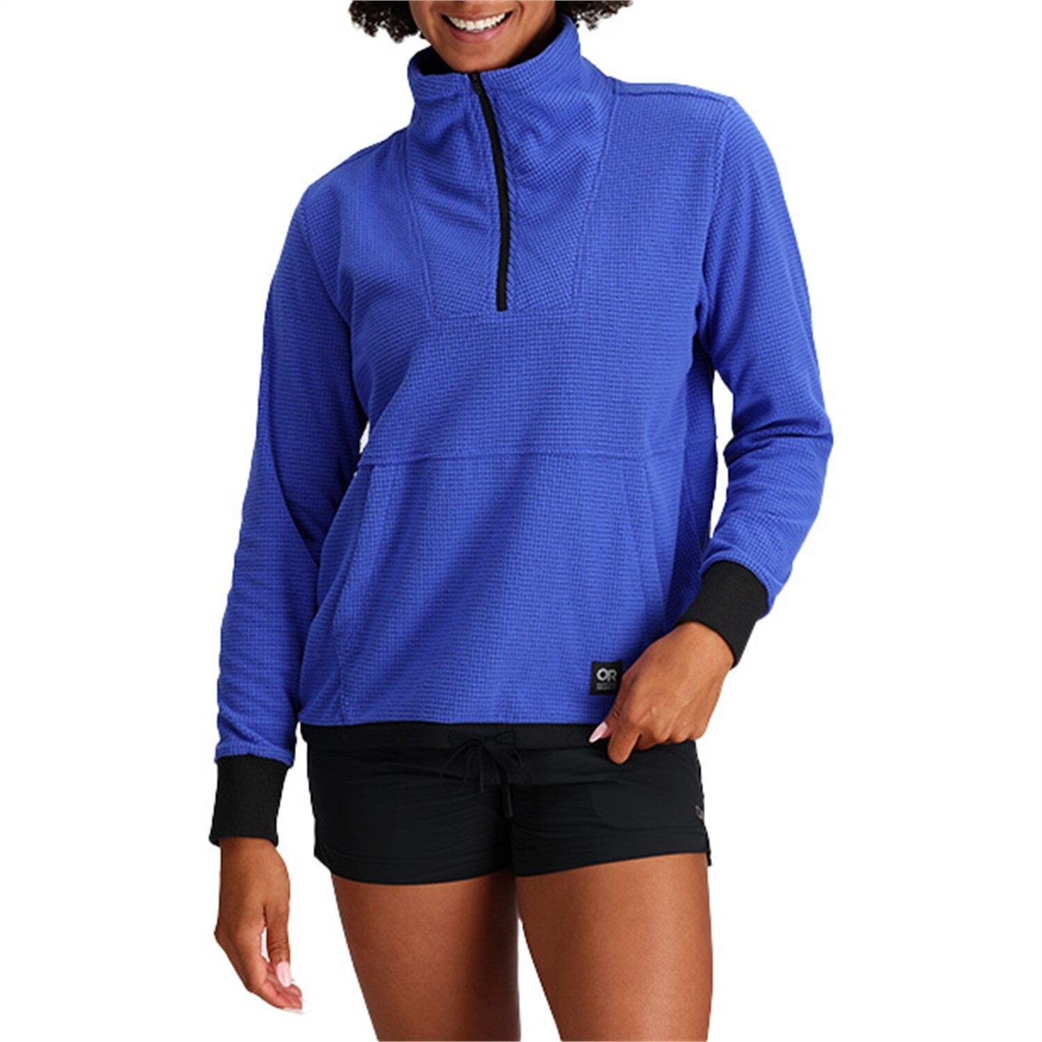 

Пуловер Outdoor Research Trail Mix Quarter Zip, цвет Ultramarine/Black