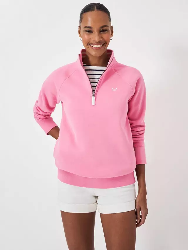 

Толстовка Crew Clothing Half Zip, цвет blush/pink