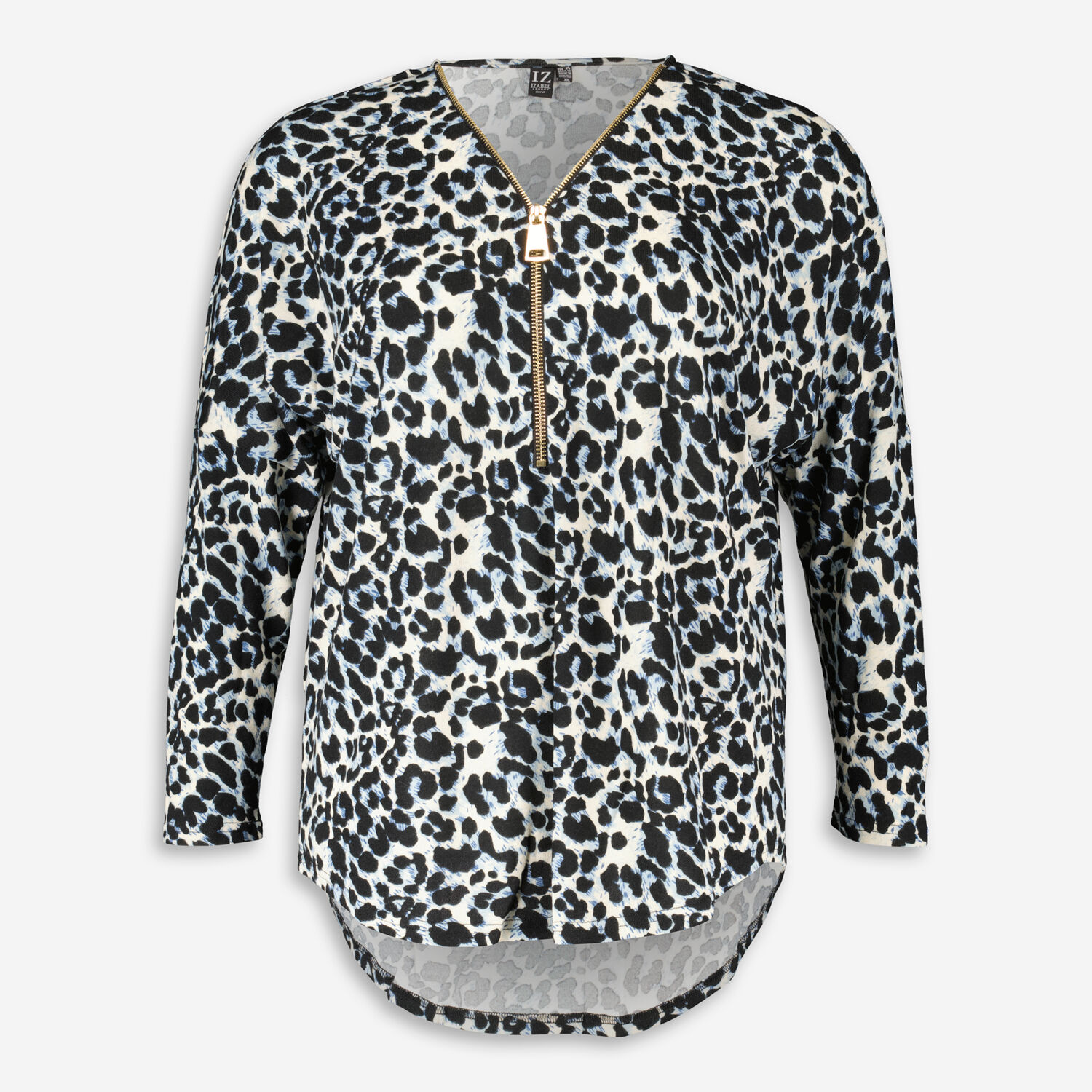 цена Черно-кремовая блузка с леопардовым принтом Izabel London