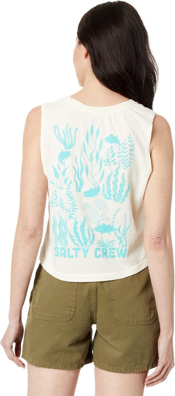 

Майка Kelp Forest Cropped Muscle Tank Salty Crew, цвет Bone