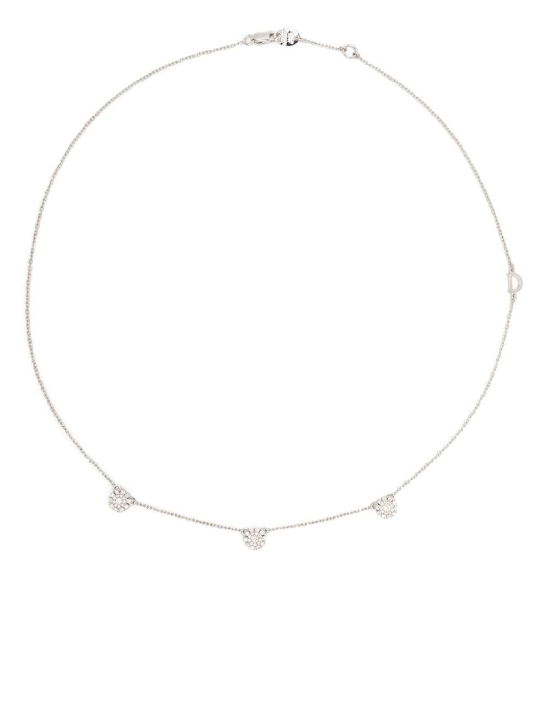 

Колье Margherita из белого золота с бриллиантами Damiani, серебряный