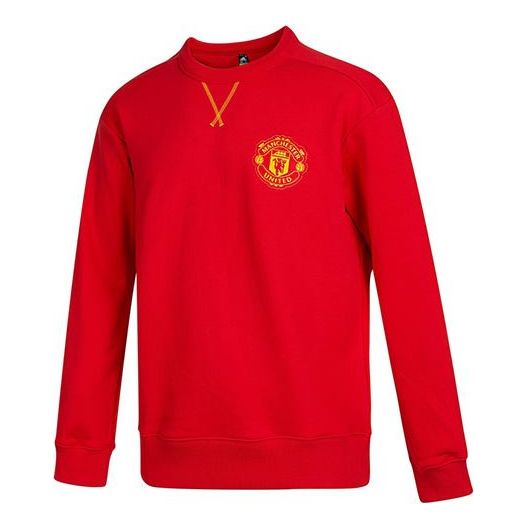 Толстовка adidas Mufc Cny Cr Swt limited Embroidered Manchester United Soccer/Football Sports Pullover Red, красный