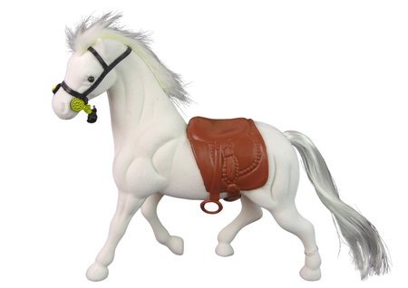 Статуэтка Лошадь Белая Седло Ферма Lean Toys статуэтка бегущие лошади фарфор роспись высота 30 см германия середина хх века