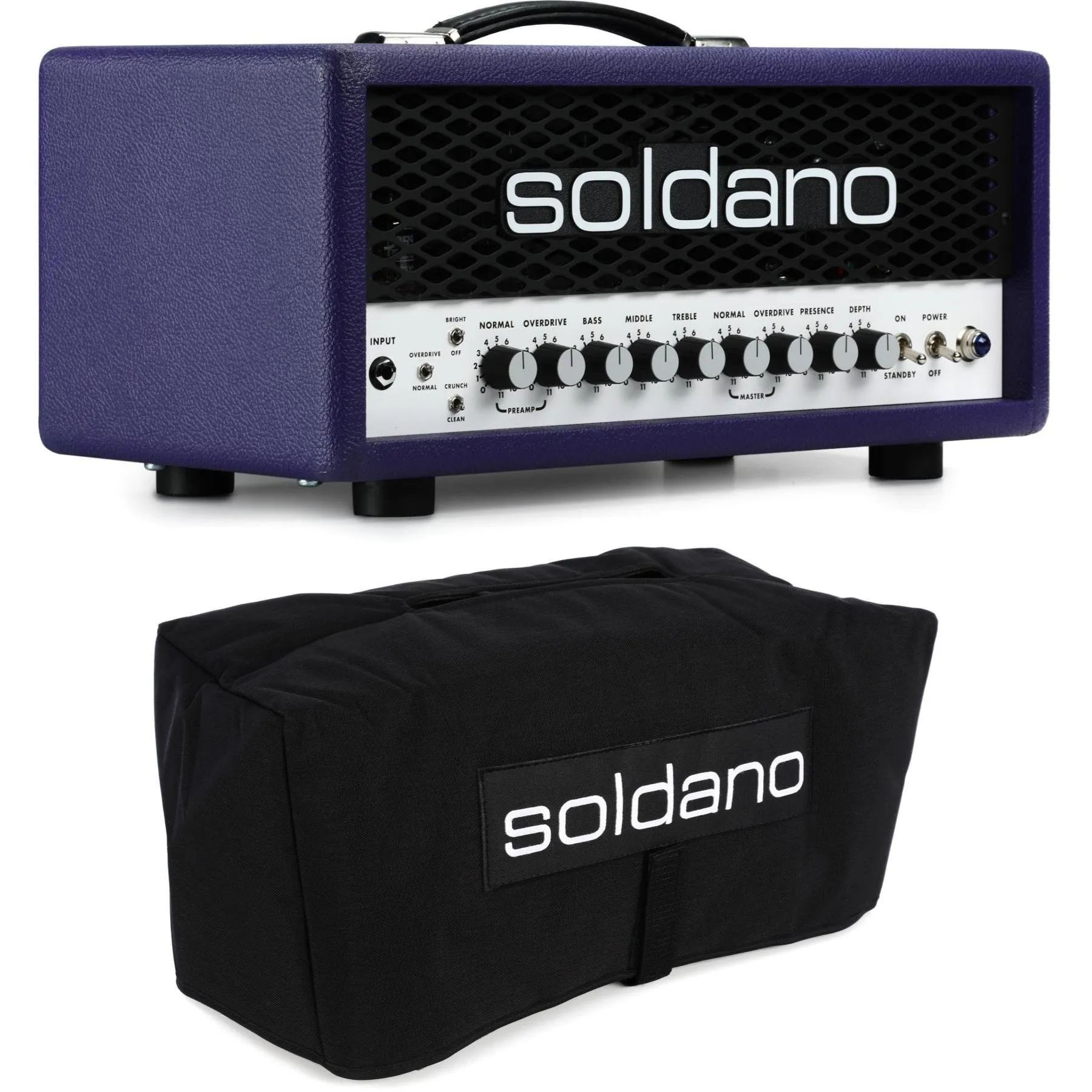 

Новая ламповая головка Soldano SLO-30 Super Lead Overdrive мощностью 30 Вт — фиолетовый Tolex с металлической решеткой