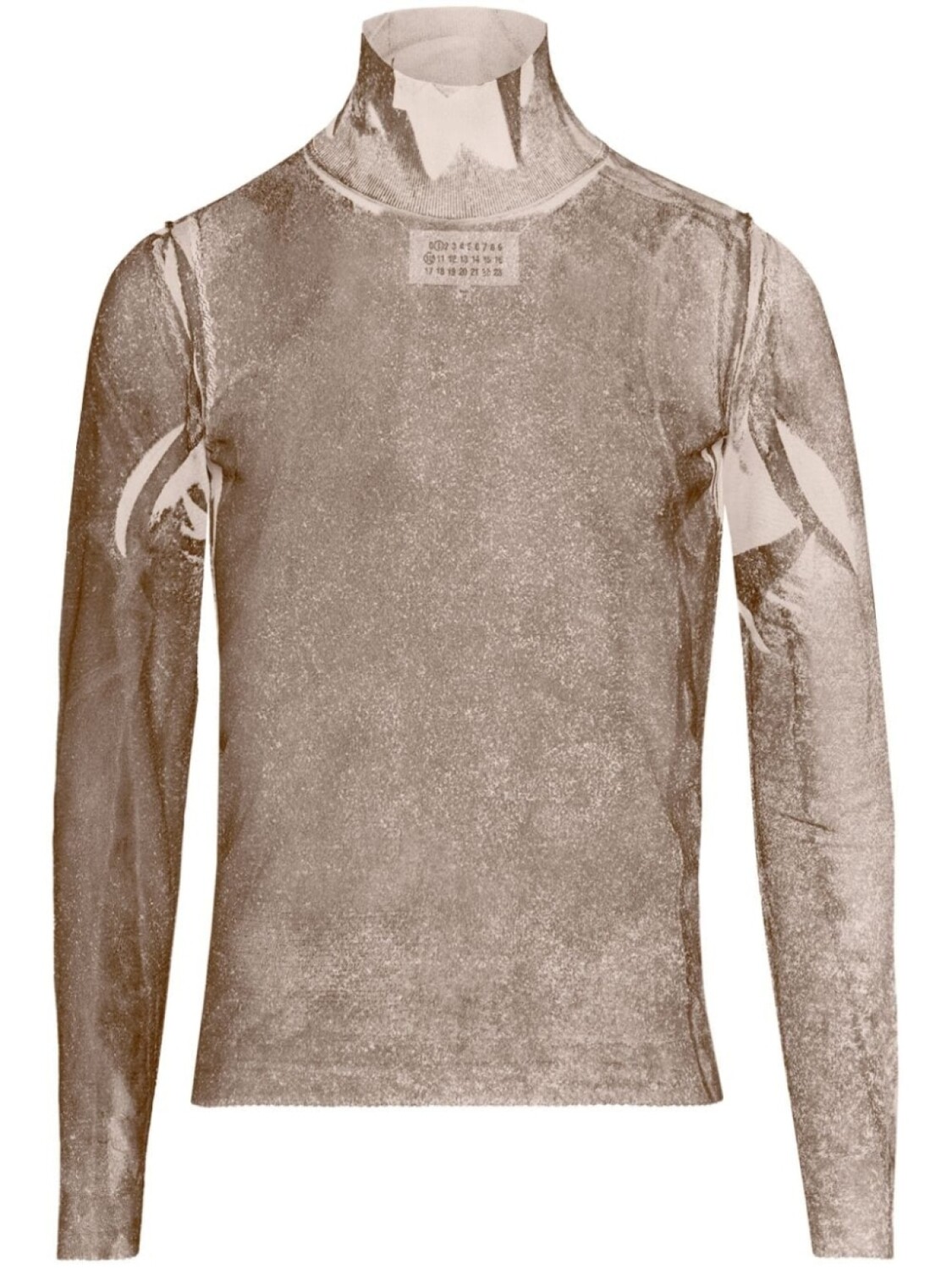 

Maison Margiela шелковый топ Semigraphic, серый