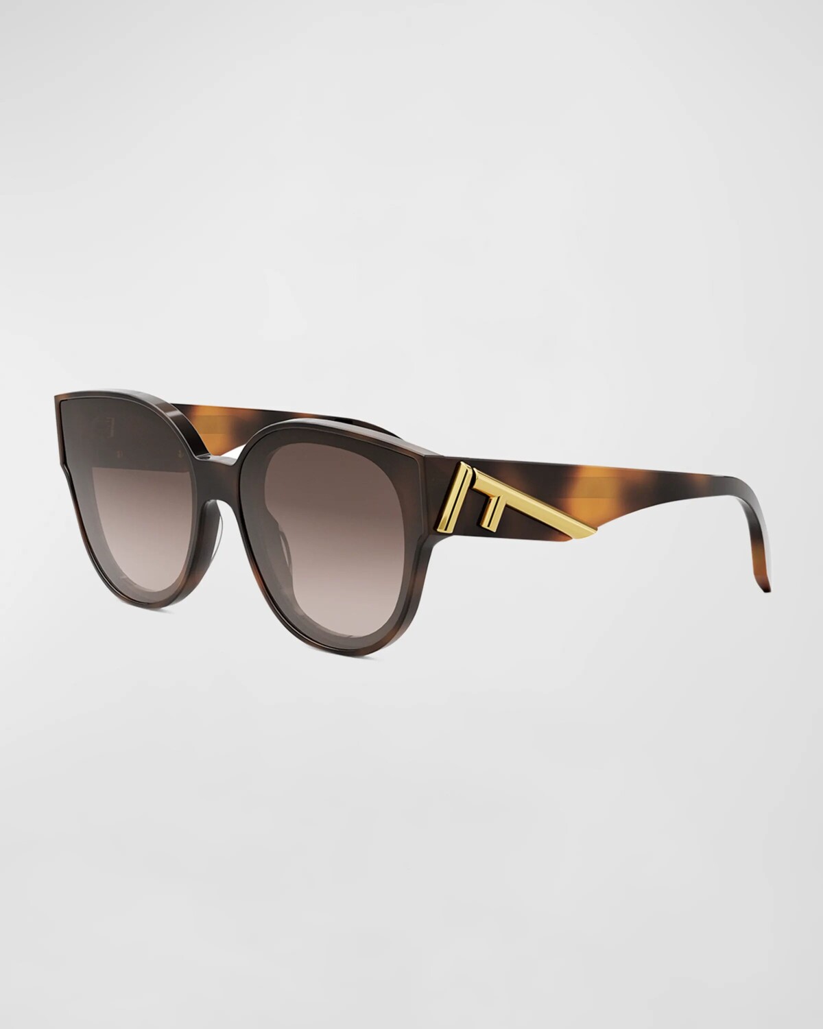 

Солнцезащитные очки Fendi First из ацетата круглой формы, цвет Blonde Havana Gradient Brown