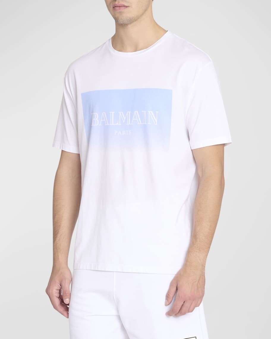

Мужская футболка с логотипом Gradient Balmain, Белый