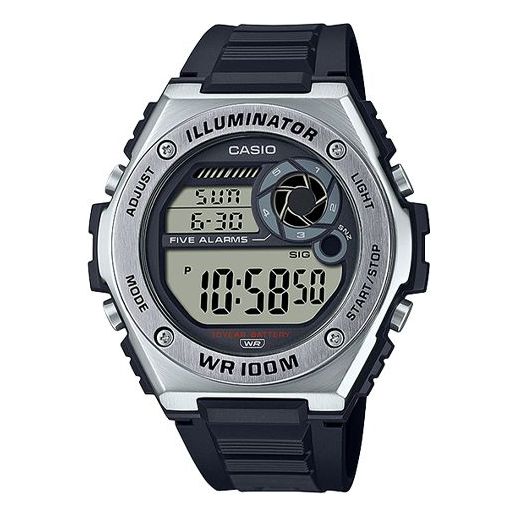 Часы CASIO Quartz Waterproof Sports Mens Black Digital, черный цена и фото