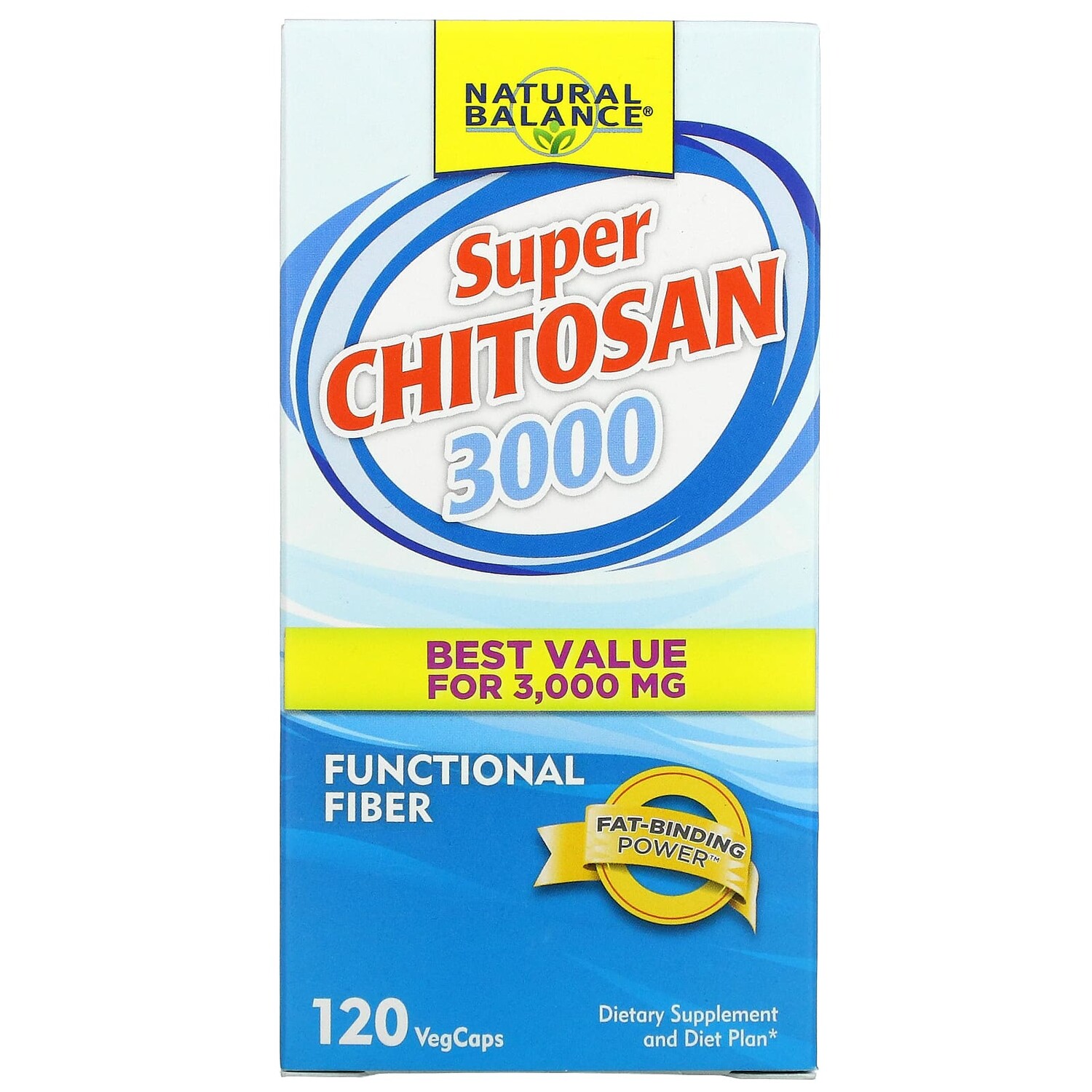 

Суперхитозан 3000, 3000 мг, 120 растительных капсул, Natural Balance