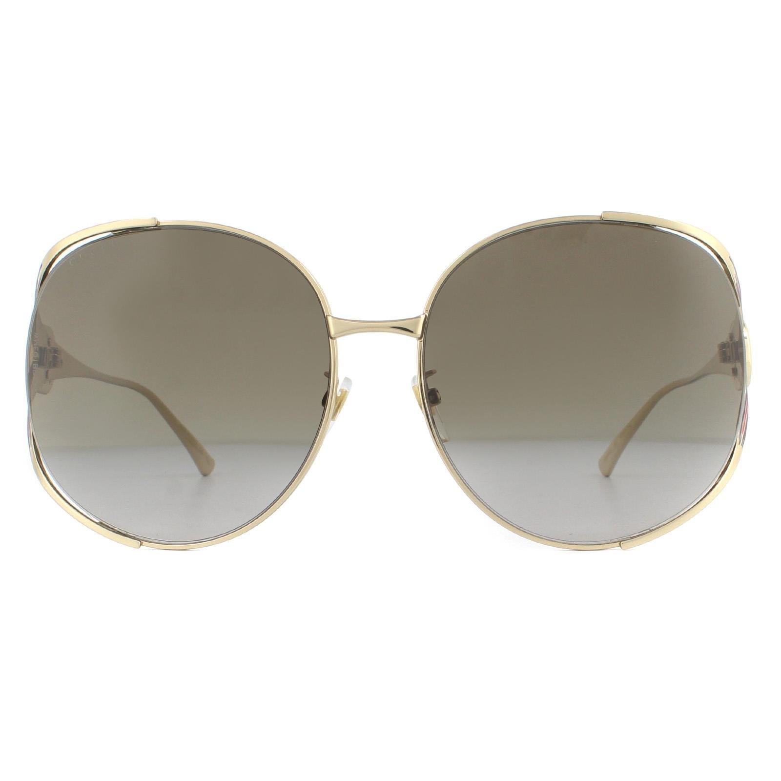 Квадратные золотисто-коричневые солнцезащитные очки с градиентом Gucci, золото солнцезащитные очки chloé золотисто золотисто коричневые