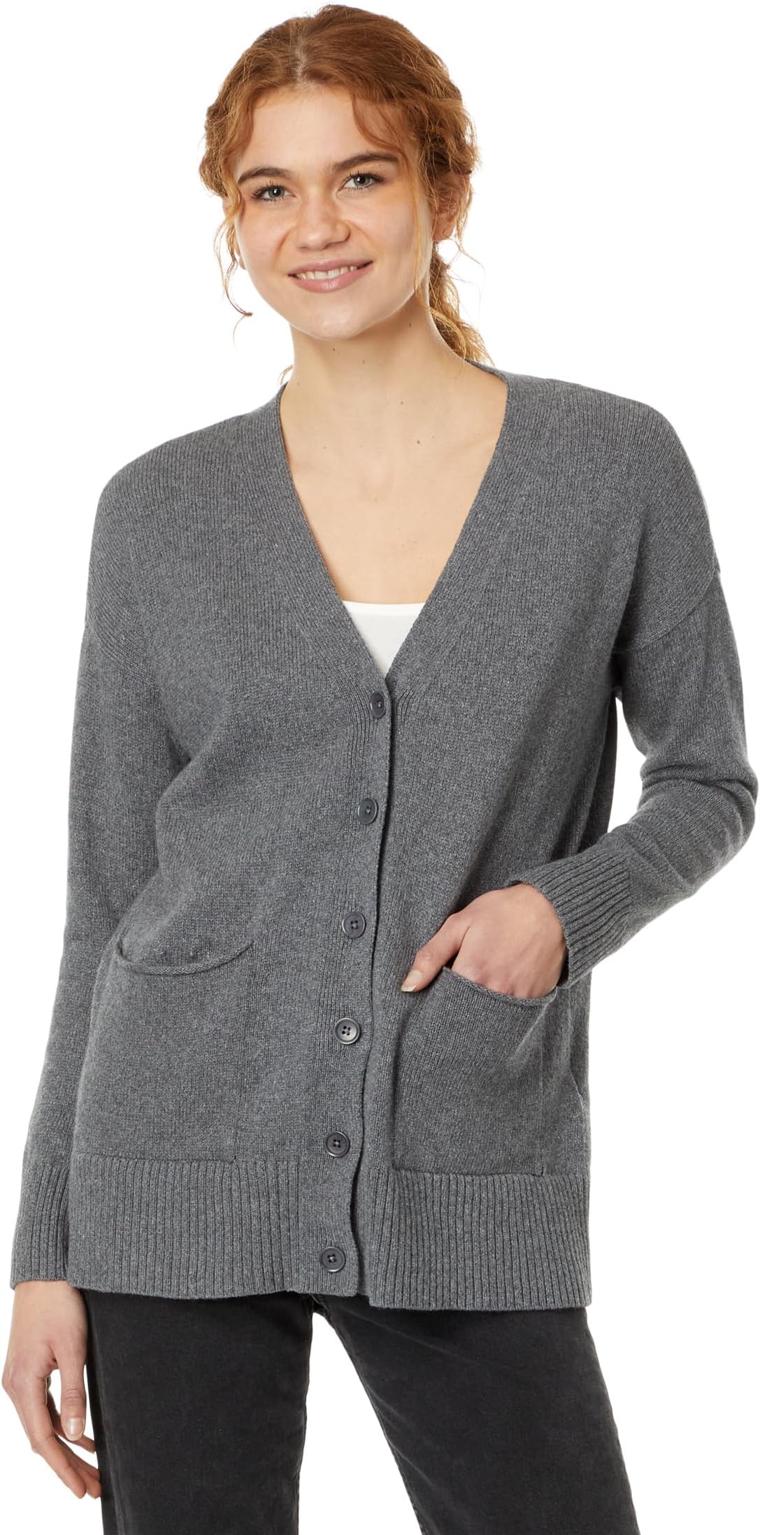 

Свитер Petite Cardigan with Pockets Eileen Fisher, цвет Ash