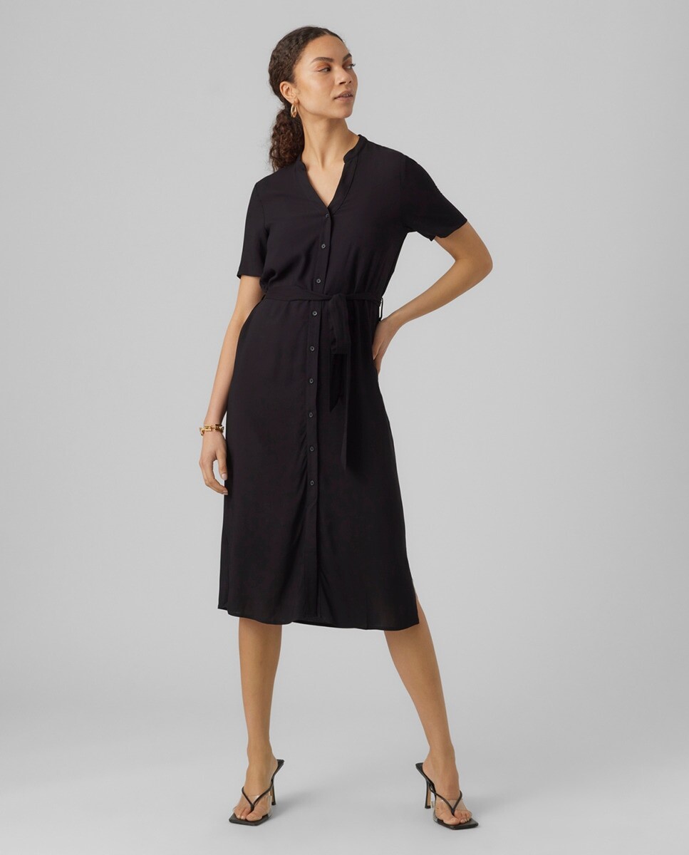 

платье-рубашка миди Vero Moda, черный